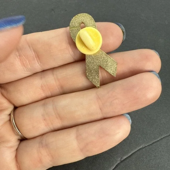 Vintage Support Our Troops Gold Tone Enamel Lapel Pin - Picture 4 of 6